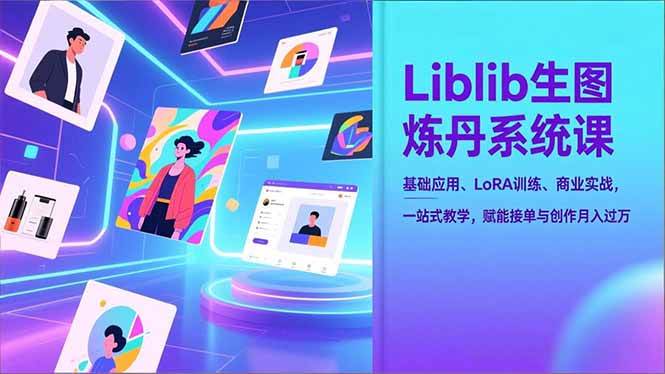 图片[1]-Liblib生图炼丹系统课，基础应用、LoRA训练、商业实战，一站式教学，赋能接单与创作月入过万