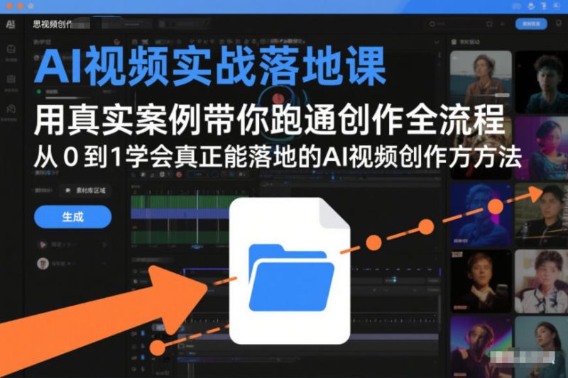 AI视频实战落地课，用真实案例带你跑通创作全流程，从0到1学会真正能落地的AI视频创作方法|云雀资源分享