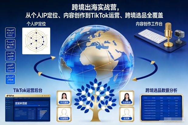 跨境出海实战营，从个人IP定位、内容创作到TikTok运营、跨境选品全覆盖|云雀资源分享