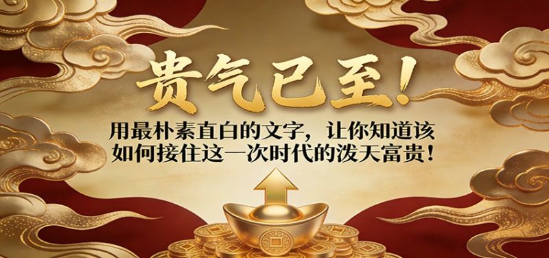 付费文章：贵气已至！用最朴素直白的文字，让你知道该如何接住这一次时代的泼天富贵！|云雀资源分享