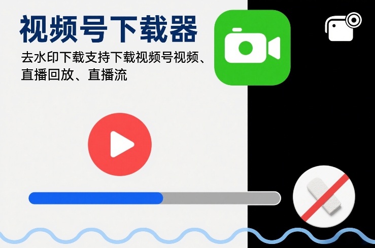 视频号下载器，去水印下载，支持下载视频号视频、直播回放、直播流|云雀资源分享