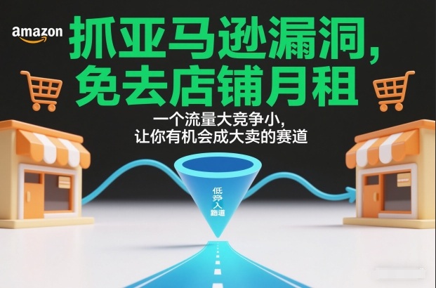 抓亚马逊漏洞，免去店铺月租，一个流量大竞争小，让你有机会成大卖的赛道|云雀资源分享