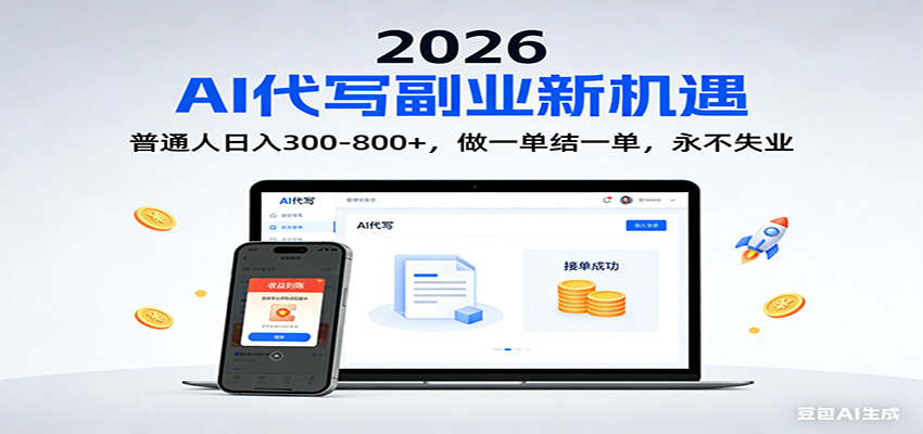 2026 副业首选！AI 代写日入 300-800，普通人0门槛，做一单结一单！|云雀资源分享