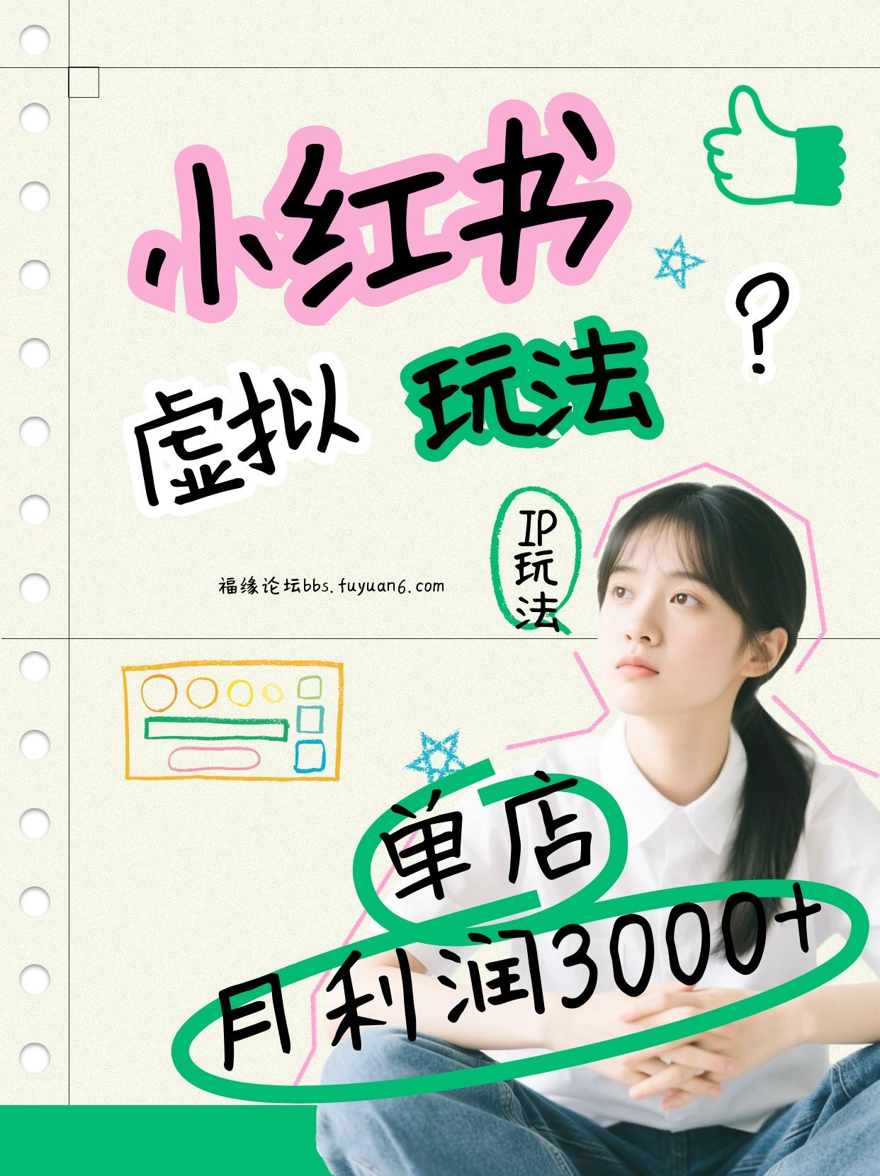 小红书虚拟玩法（铺货流和单品玩法），单店月利润3000+，IP打法+原创商品（0违规）|云雀资源分享