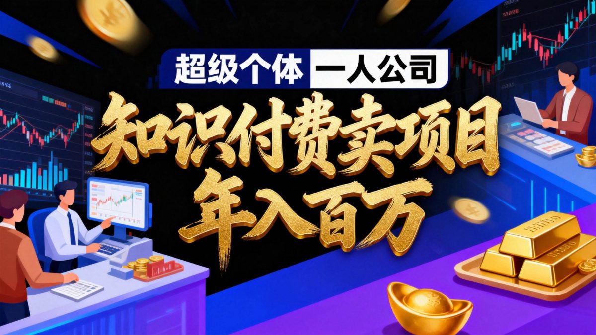 2026年“超级个体一人公司”私域卖项目年入百万，个人IP-精准引流-项目包装-转化成交|云雀资源分享