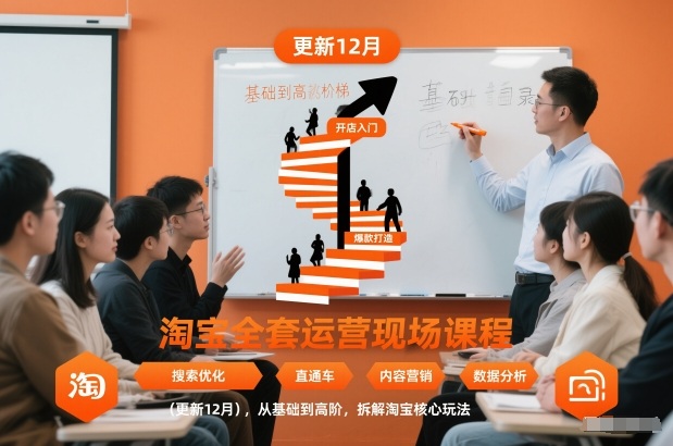 淘宝全套运营现场课程（更新26年1月），从基础到高阶，拆解淘宝核心玩法|云雀资源分享