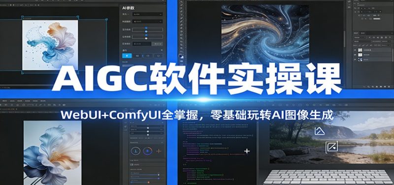 AIGC软件实操课:WebUI+ComfyUI全掌握,零基础玩转AI图像生成|云雀资源分享