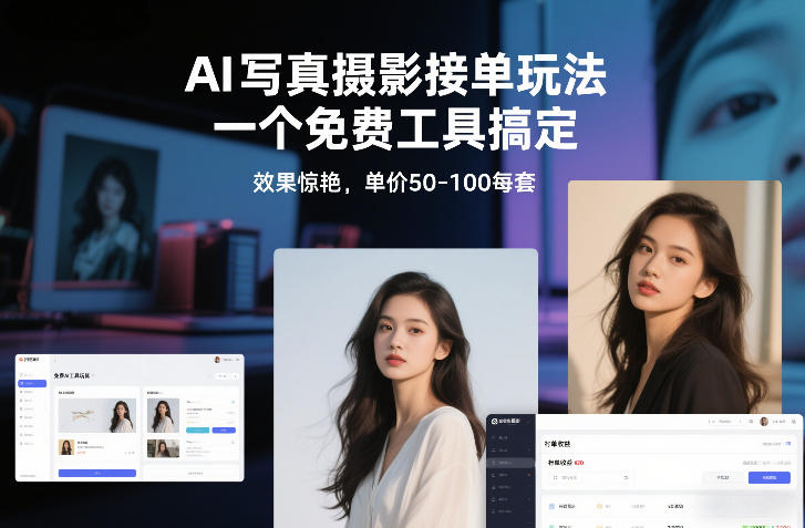 AI写真摄影接单玩法,一个免费工具搞定,效果惊艳,单价50-100每套|云雀资源分享