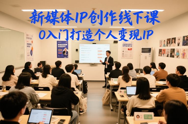 新媒体IP创作线下课,0入门打造个人变现IP|云雀资源分享