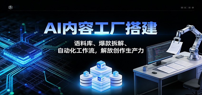 AI内容工厂搭建：语料库、爆款拆解、自动化工作流，解放创作生产力|云雀资源分享