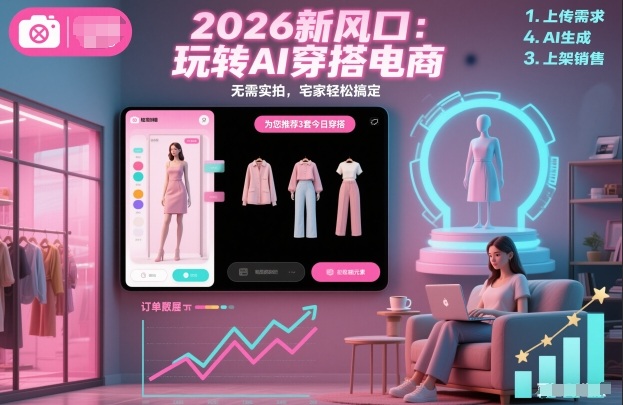 2026新风口：玩转AI穿搭电商，无需实拍，宅家轻松搞定