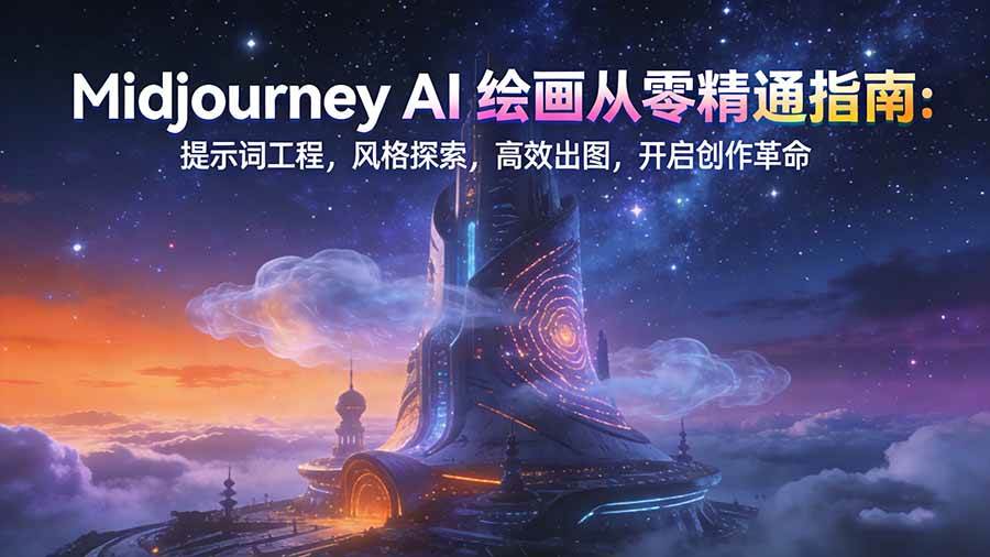 图片[1]-Midjourney AI绘画从零精通指南：提示词工程，风格探索，高效出图，开启创作革命