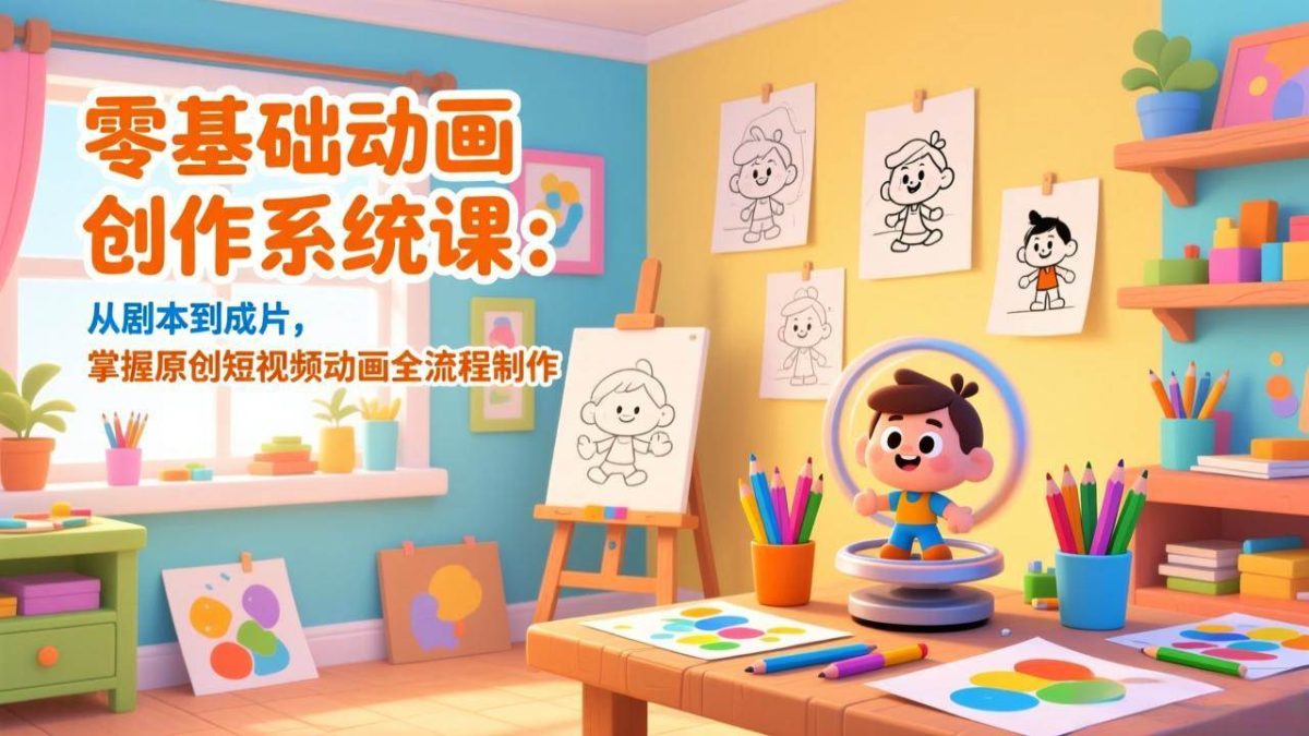 图片[1]-零基础动画创作系统课：从剧本到成片，掌握原创短视频动画全流程制作