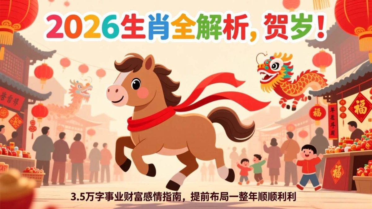 付费文章：贺岁！2026生肖全解析，3.5万字事业财富感情指南，提前布局一整年顺顺利利|云雀资源分享