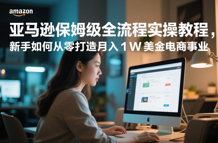 亚马逊保姆级全流程实操教程，新手如何从零打造月入1W美金电商事业|云雀资源分享