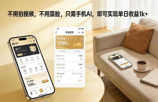 不用拍视频，不用露脸，只需手机AI，即可实现单日收益1k+【揭秘】|云雀资源分享