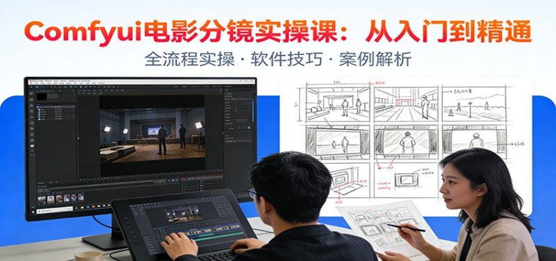 ComfyUI电影分镜实操课:分镜一致性,全流程AI视频制作,零基础也能做专业分镜|云雀资源分享