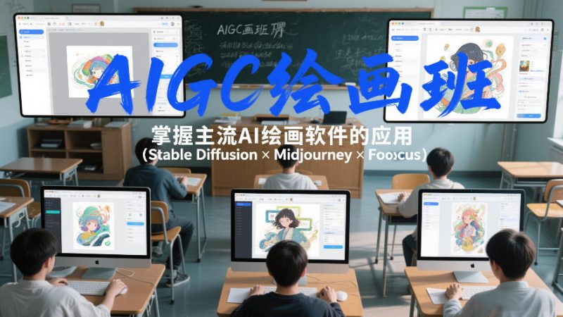 AIGC绘画班，掌握主流Ai绘画软件的应用（Stable Diffusion x Midjourney x Fooocus）|云雀资源分享