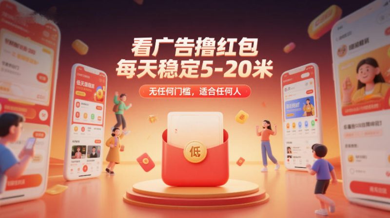 看广告撸红包，每天稳定5-20米，无任何门槛，适合任何人|云雀资源分享