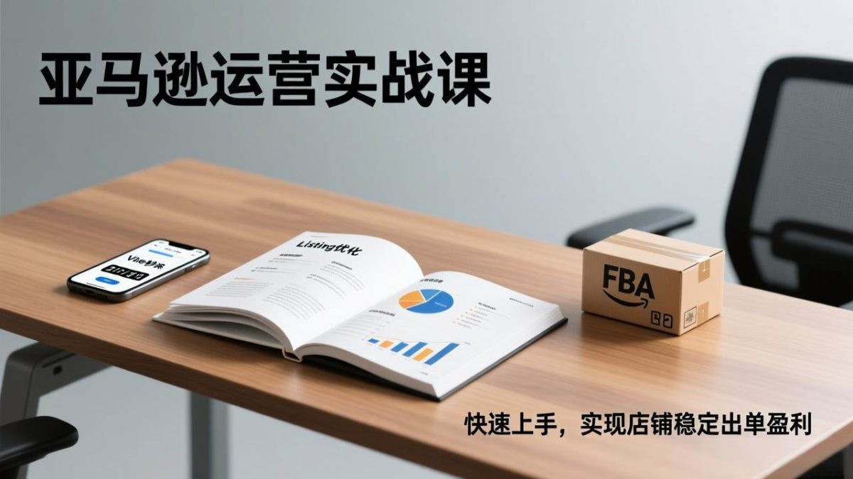 亚马逊运营实战课，Listing优化、Vine秒杀、FBA发货，快速上手，实现店铺稳定出单盈利|云雀资源分享