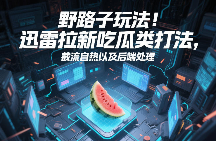 野路子玩法！迅雷拉新吃瓜类打法，截流自热以及后端处理|云雀资源分享