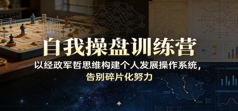 自我操盘训练营：以经政军哲思维构建个人发展操作系统，告别碎片化努力|云雀资源分享