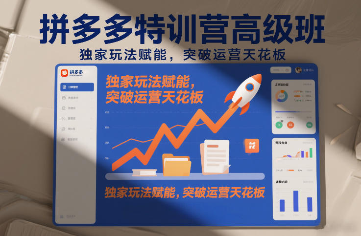 拼多多特训营高阶班，独家玩法赋能，突破运营天花板（更新26年2月）|云雀资源分享