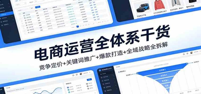 电商运营全体系干货,竞争定价+关键词推广+爆款打造+全域战略全拆解|云雀资源分享