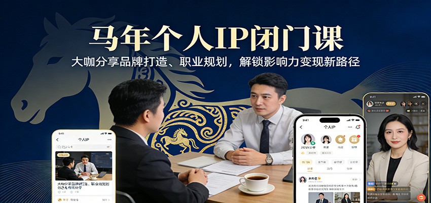马年个人IP闭门课,大咖分享品牌打造、职业规划,解锁影响力变现新路径|云雀资源分享