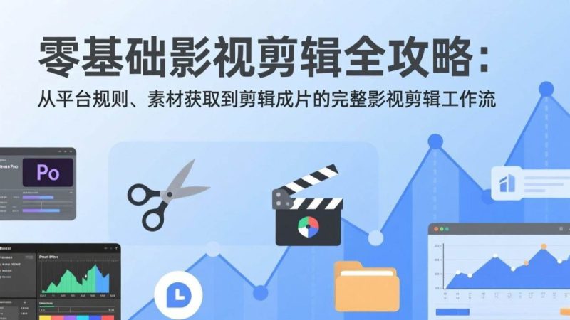 零基础影视剪辑全攻略：从平台规则、素材获取到剪辑成片的完整影视剪辑工作流|云雀资源分享