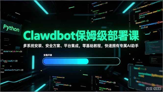 Clawdbot保姆级部署课，多系统安装、安全方案、平台集成，零基础教程，快速拥有专属AI助手|云雀资源分享