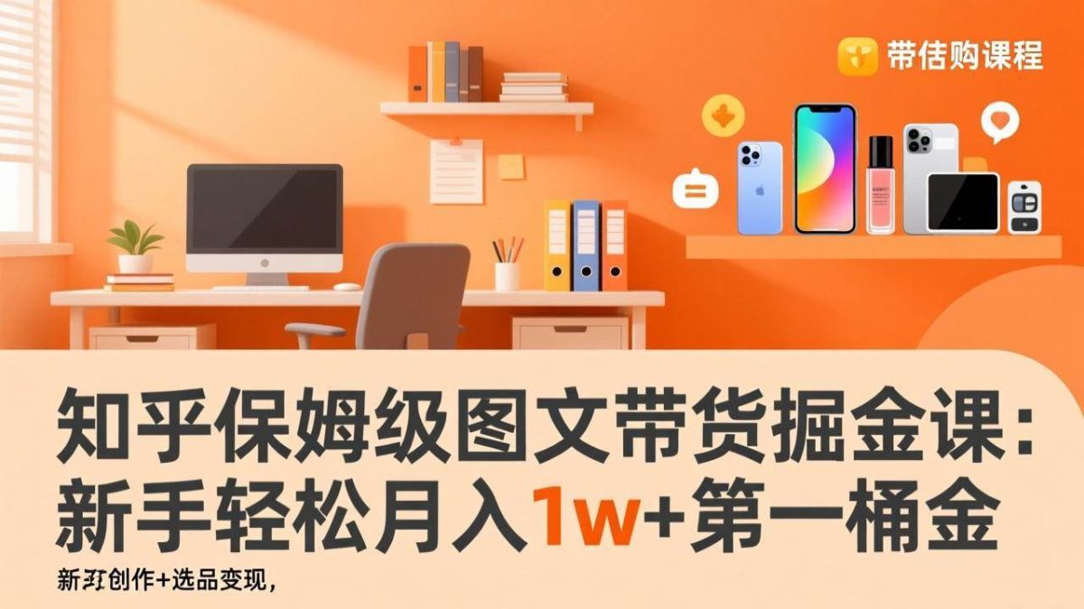 知乎保姆级图文带货掘金课:账号打造+爆文创作+选品变现,新手轻松月入1w+第一桶金|云雀资源分享