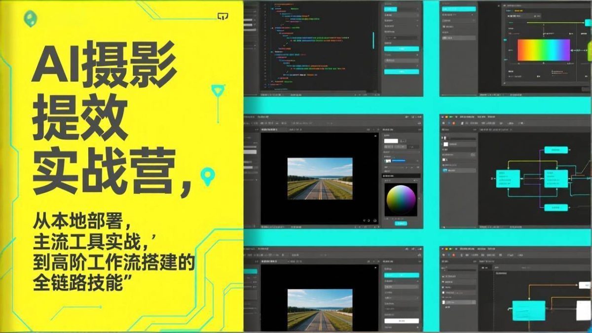 AI+摄影提效实战营，从本地部署，主流工具实战，到高阶工作流搭建的全链路技能|云雀资源分享