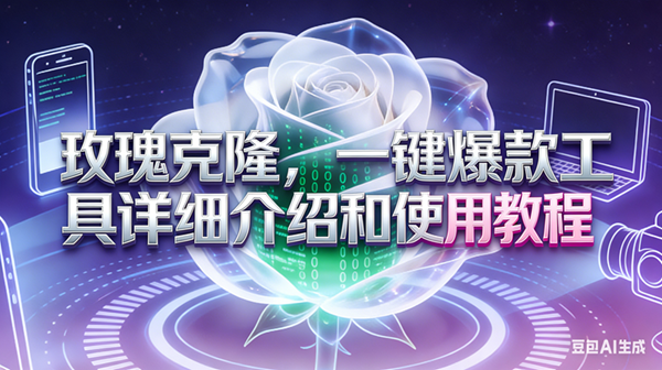 玫瑰克隆工具，ai鲁大魔，自媒体必备神器，一键爆款神器，详细教程。