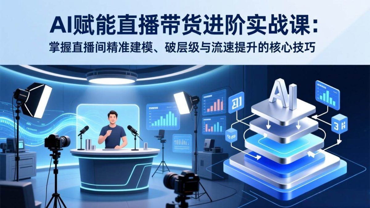 图片[1]-AI赋能直播带货进阶实战课：掌握直播间精准建模、破层级与流速提升的核心技巧