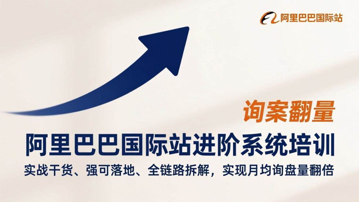 图片[1]-阿里巴巴国际站进阶系统培训，实战干货、强可落地、全链路拆解，实现月均询盘量翻倍