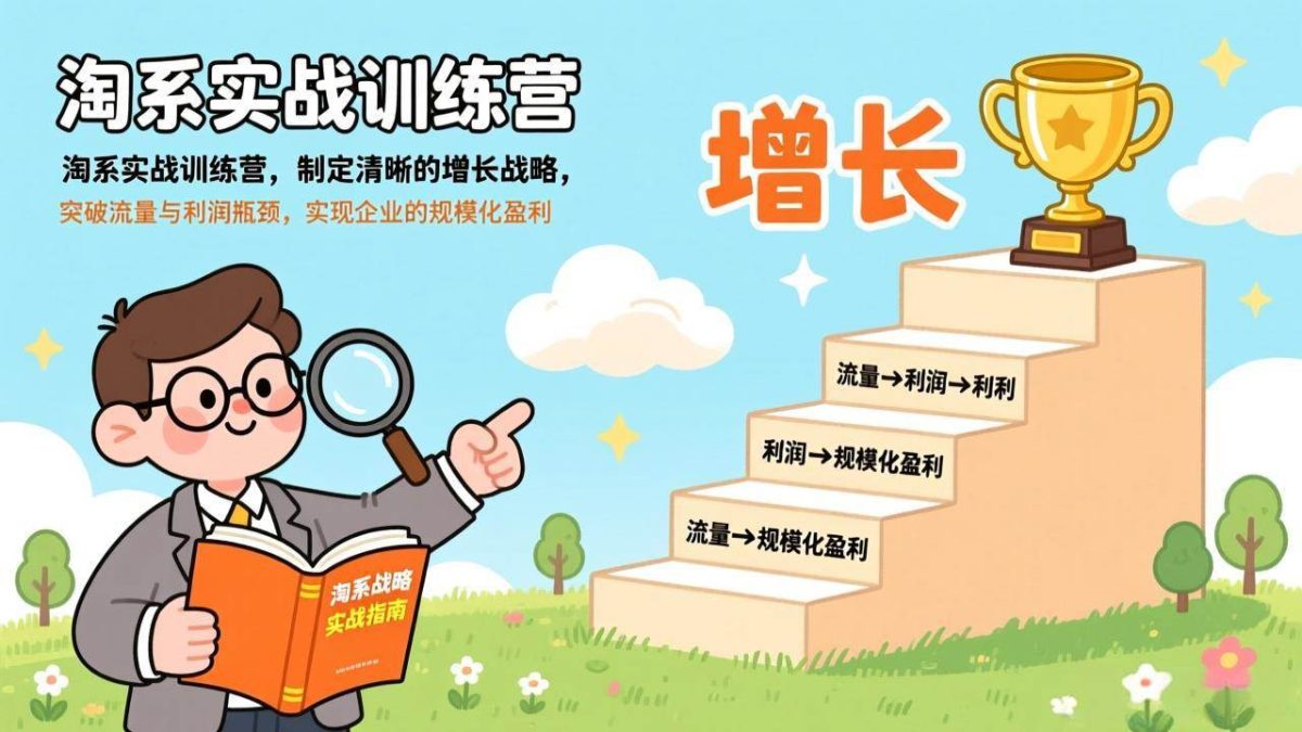 图片[1]-淘系实战训练营，制定清晰的增长战略，突破流量与利润瓶颈，实现企业的规模化盈利