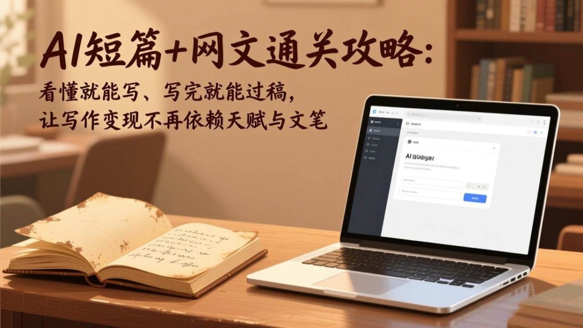 图片[1]-AI短篇+网文通关攻略：看懂就能写、写完就能过稿，让写作变现不再依赖天赋与文笔