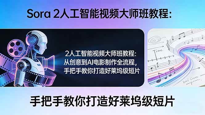 图片[1]-Sora 2人工智能视频大师班教程：从创意到AI电影制作全流程，手把手教你打造好莱坞级短片