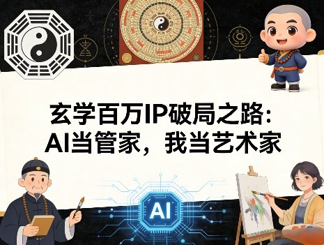 玄学百万IP破局之路：AI当管家，我当艺术家|云雀资源分享