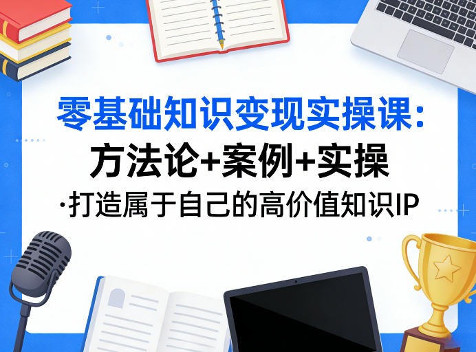 零基础知识变现实操课,方法论+案例+实操,打造属于自己的高价值知识IP|云雀资源分享