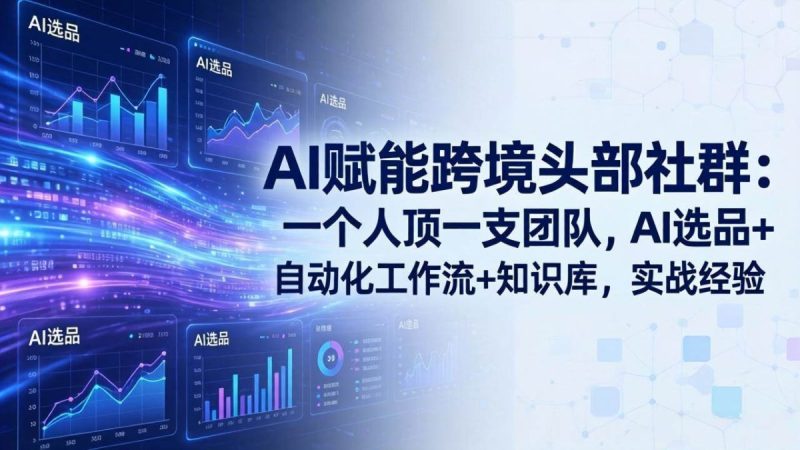 AI赋能跨境头部社群:一个人顶一支团队,AI选品+自动化工作流+知识库,实战经验-更新3月|云雀资源分享