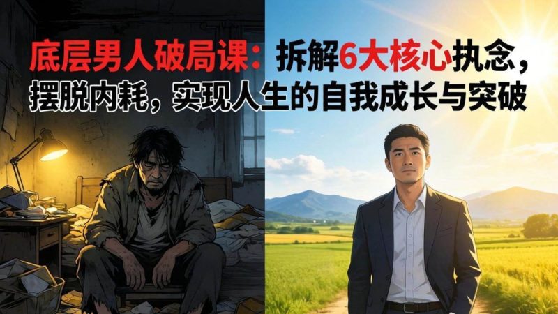 付费文章:底层男人破局课:拆解 6 大核心执念,摆脱内耗,实现人生的自我成长与突破|云雀资源分享