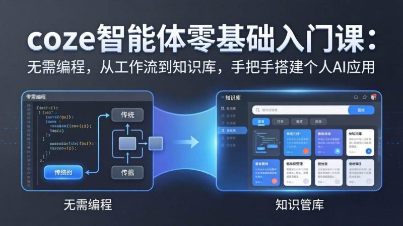 coze智能体零基础入门课:无需编程,从工作流到知识库,手把手搭建个人AI应用|云雀资源分享
