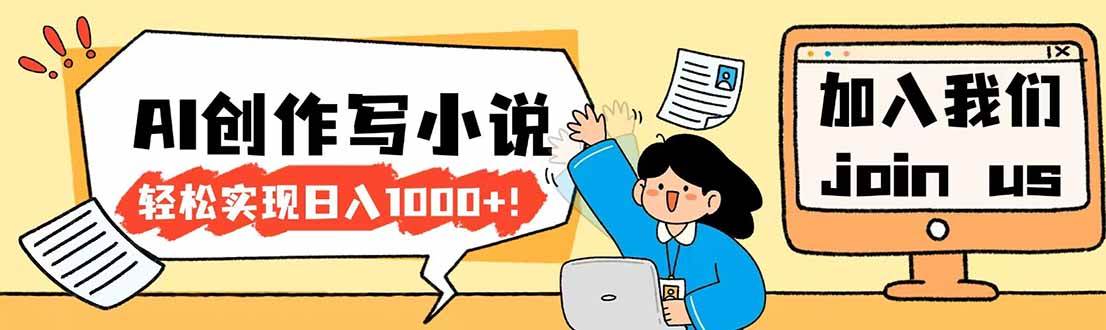 26年最新风口项目AI工具创作写小说，轻松实现日入1000+|云雀资源分享