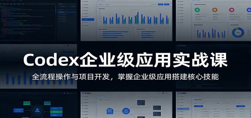 Codex企业级应用实战课:全流程操作与项目开发,掌握企业级应用搭建核心技能|云雀资源分享