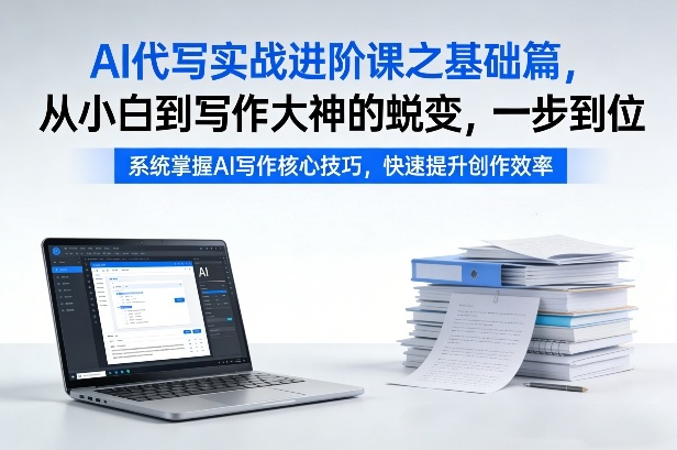 AI代写实战进阶课之基础篇,从小白到写作大神的蜕变,一步到位【揭秘】|云雀资源分享