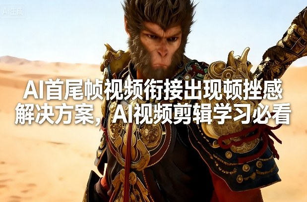 AI首尾帧视频衔接出现顿挫感解决方案，AI视频剪辑学习必看|云雀资源分享