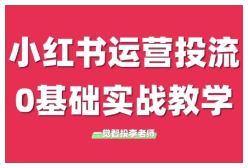 小红书运营投流，小红书广告投放从0到1的实战课，学完即可开始投放（更新26年）|云雀资源分享