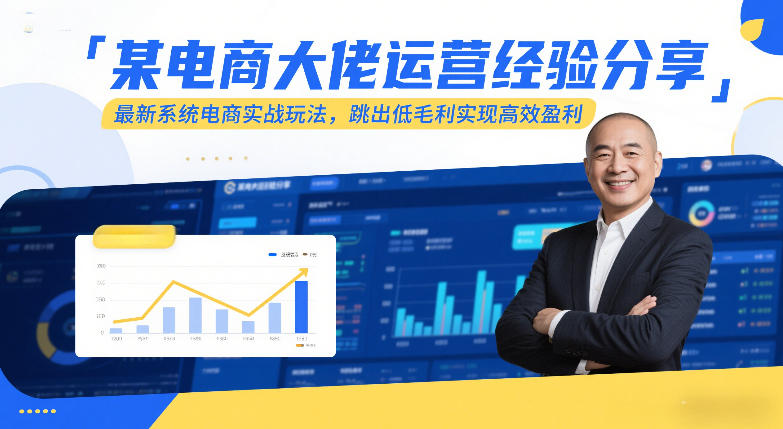 某电商大佬运营经验分享，最新系统电商实战玩法，跳出低毛利实现高效盈利（更新）|云雀资源分享